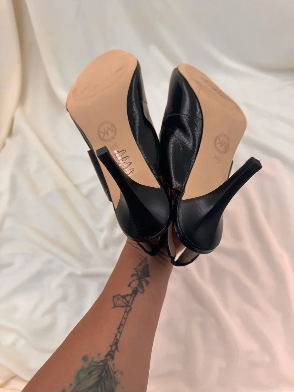 Michael Kors Black Sling Back Heels